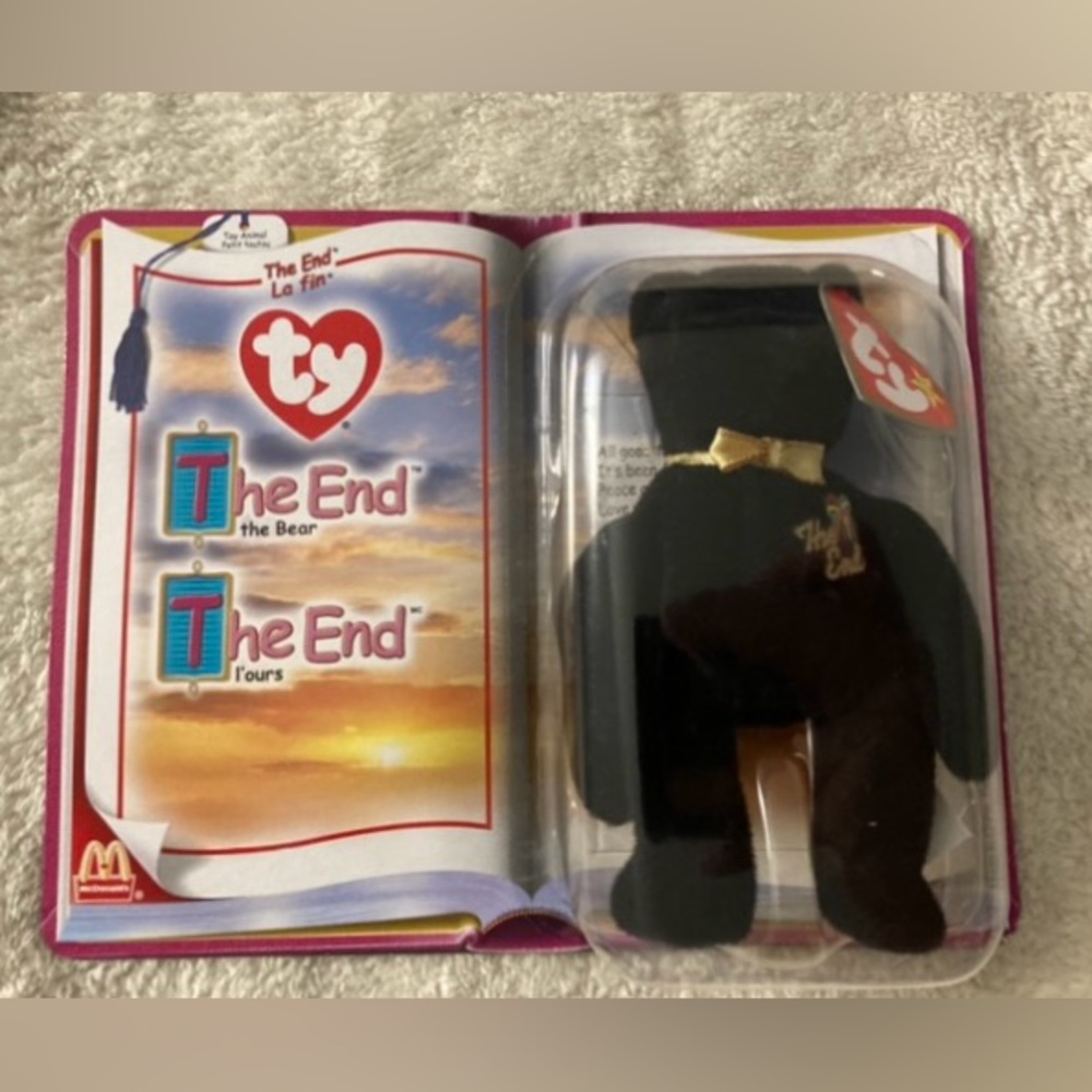 RARE collectable limited TY McDonald’s The End bear, new in box, with errors - Picture 2 of 3